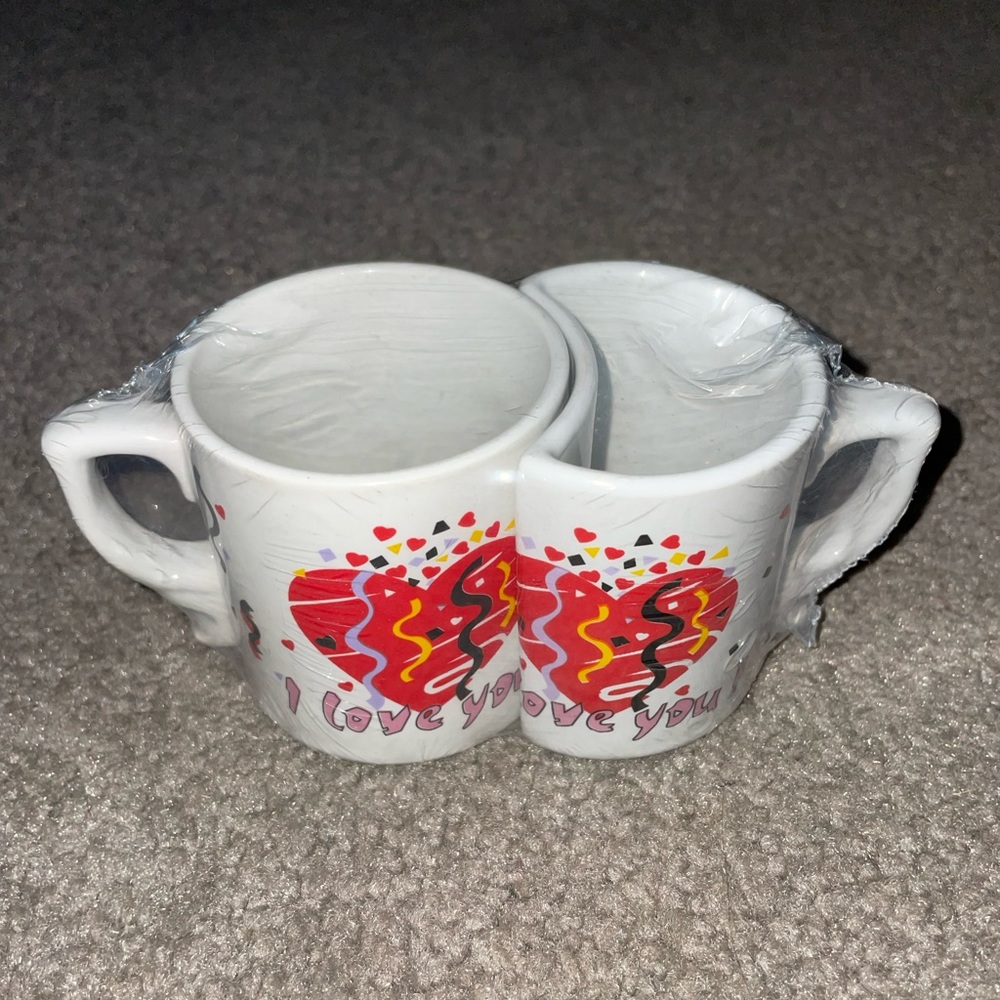 Heart I Love You Mini Tea Cups That Fit Together